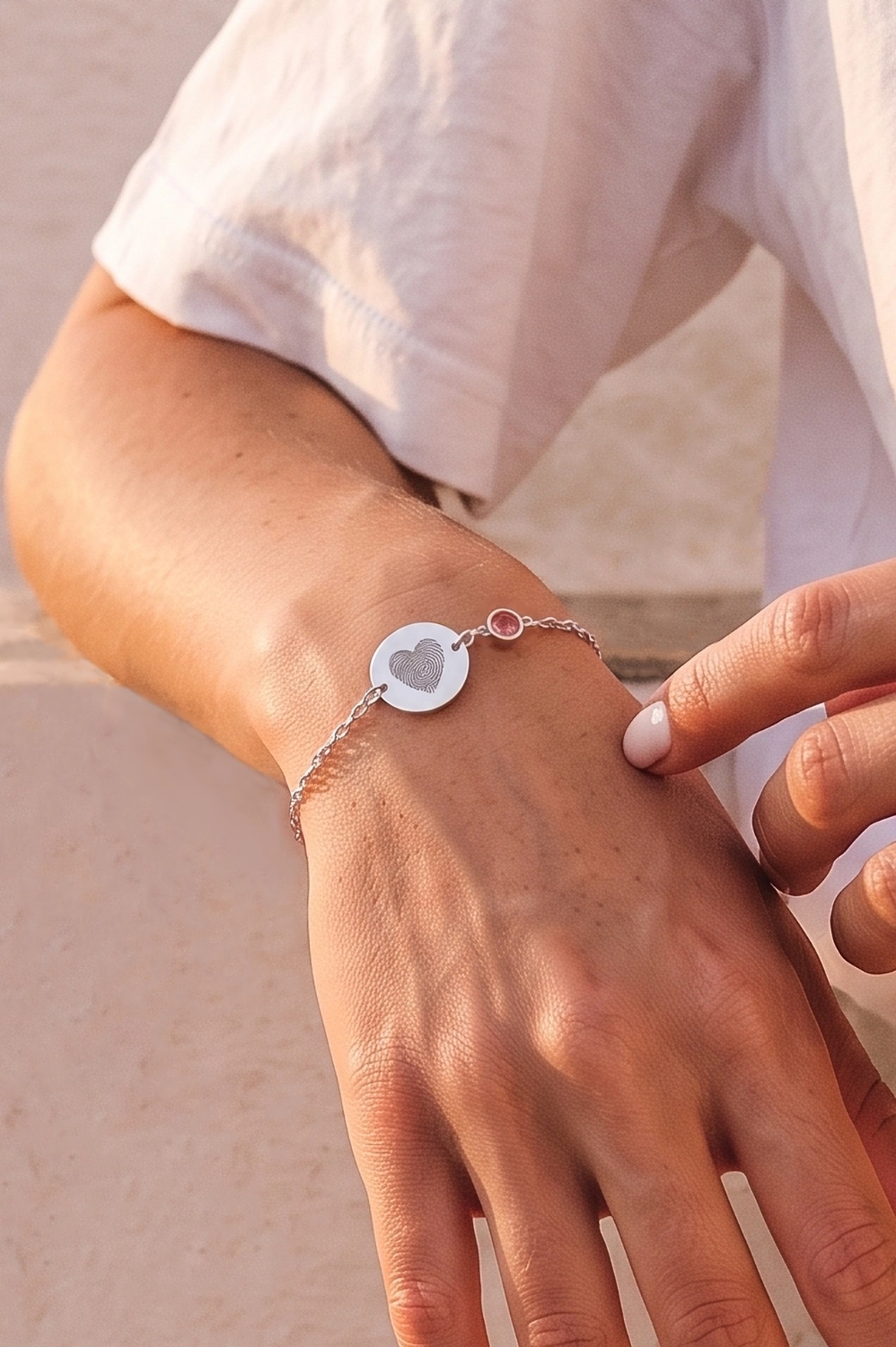 Armband rond plaatje