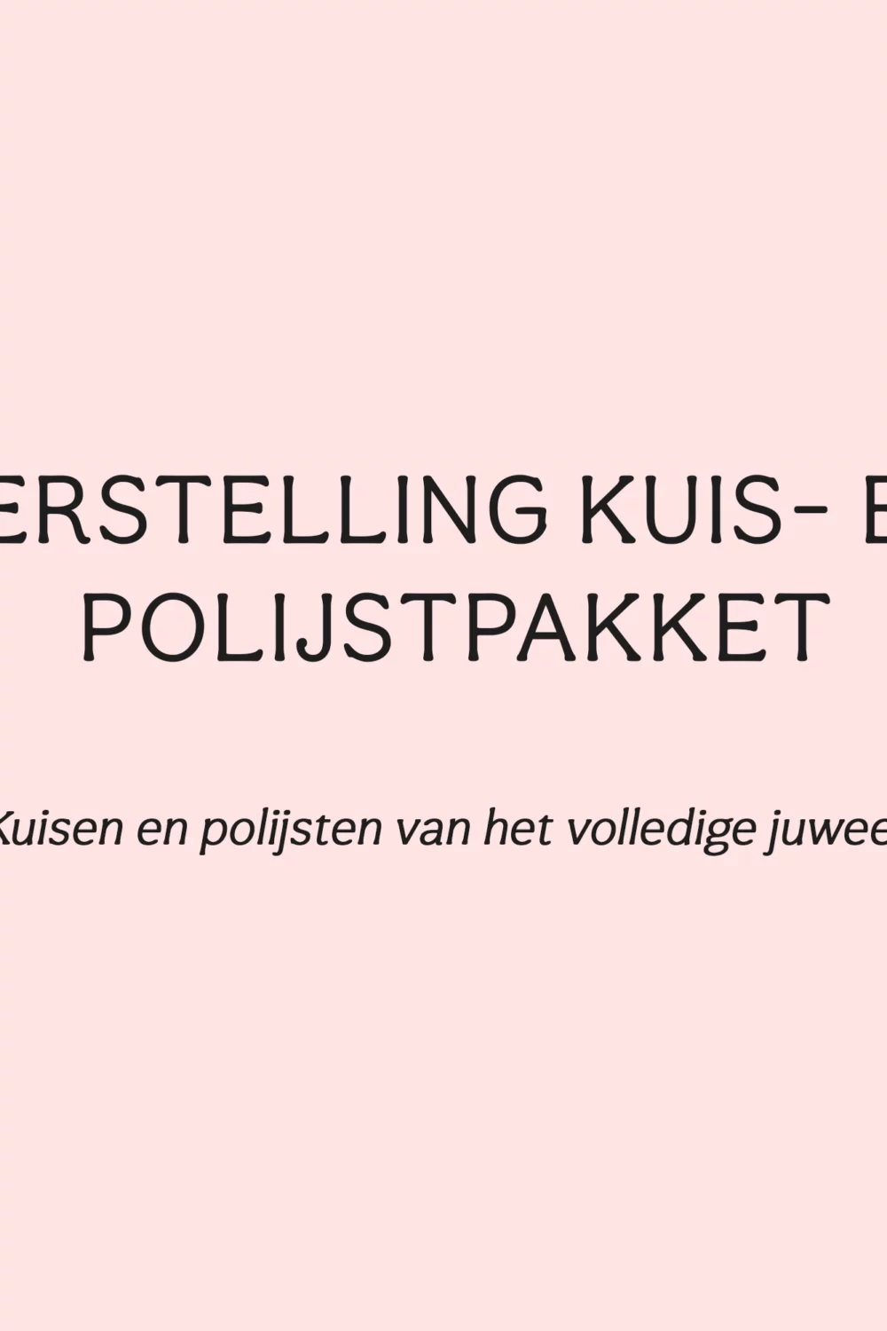 Herstellingspakket - opnieuw vergulden