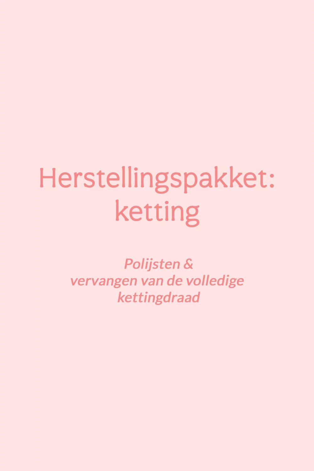 Herstellingspakket - ketting